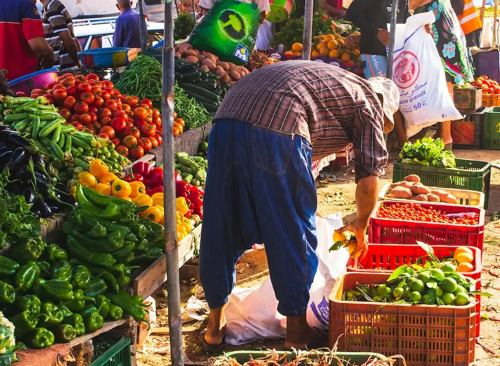 Fruit and vegetable market in Morocco
