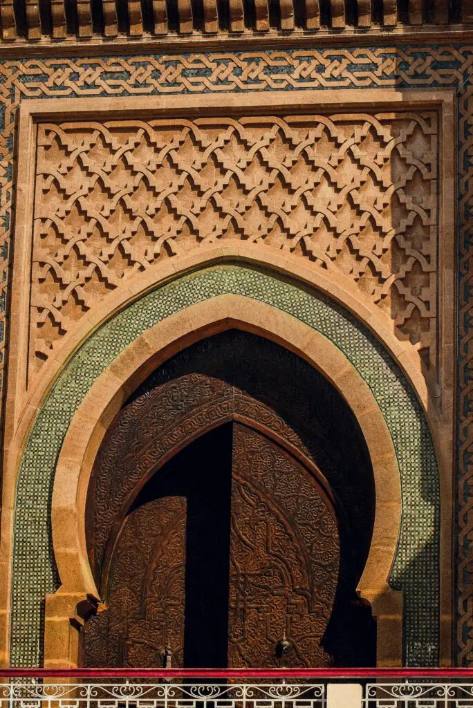 Ornate mosque door in Morocco